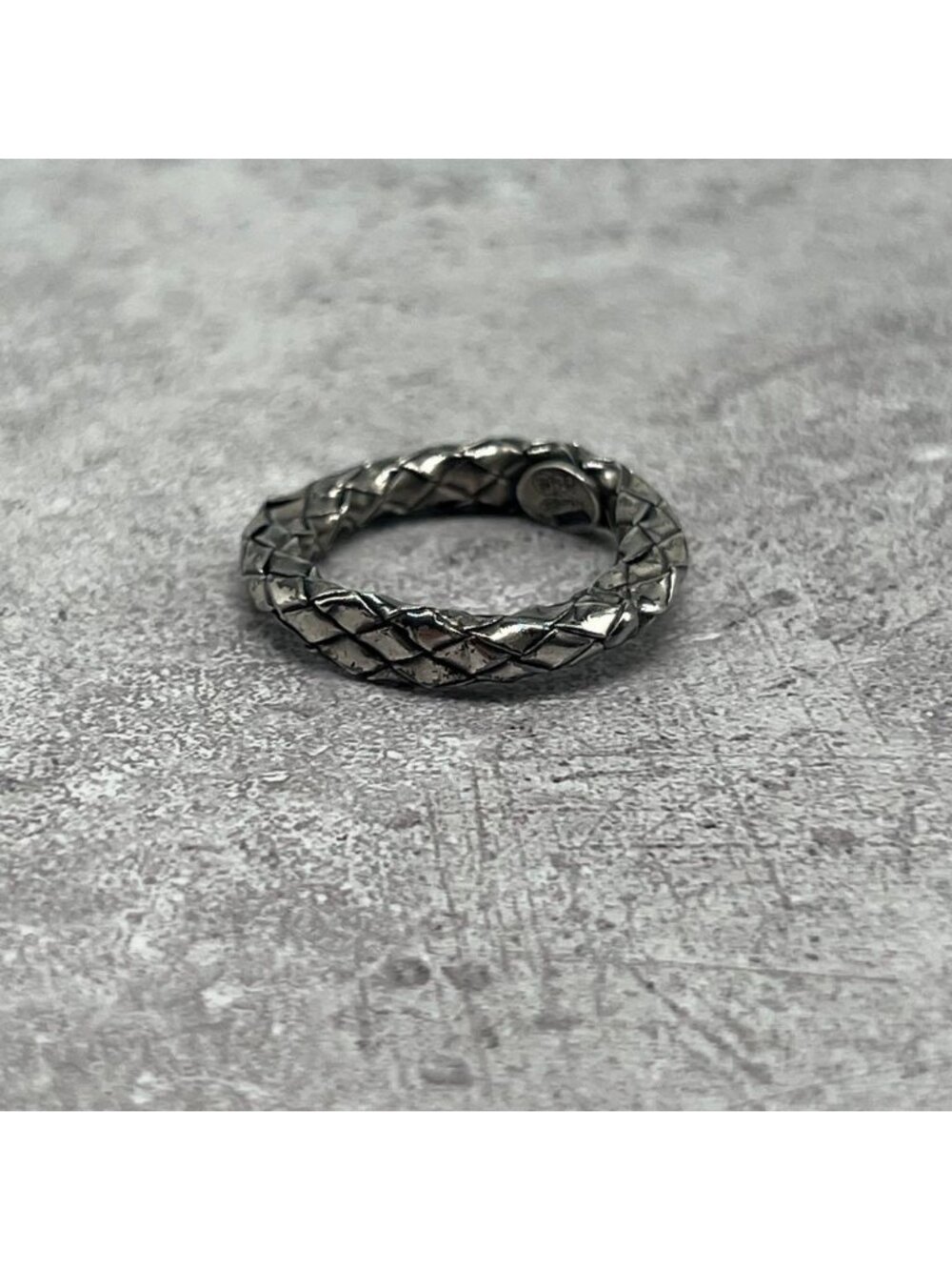 Bottega Veneta Intrecciato Ring Silver